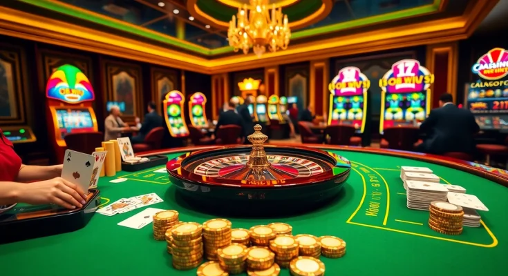 Experience thrilling gameplay at 68win with vibrant casino tables and exciting slot machines.