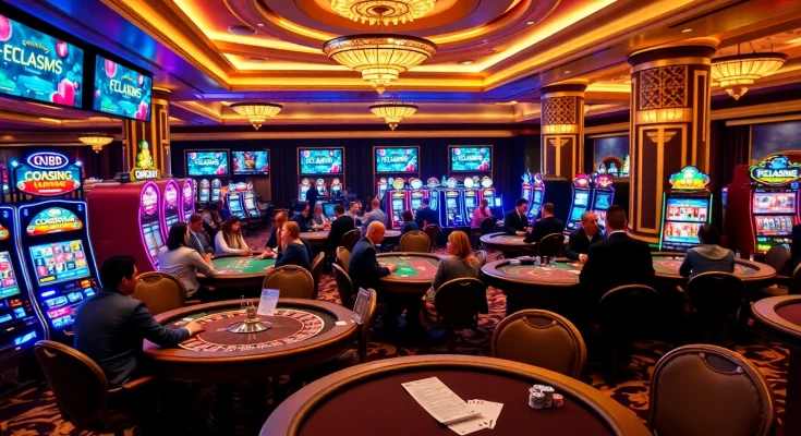 Exciting gaming action at C168 casino, with vibrant tables and lively players engaged in bets.
