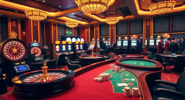 Engaging gaming scene showcasing online casino interfaces and exciting activities at trang kjc.