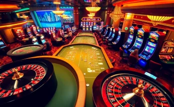 Experience the excitement of SODO casinos with vibrant gaming tables and lively players.