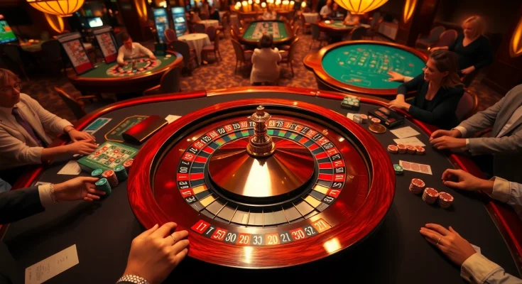 Play high-stakes games at ww88 casino with vibrant poker chips and roulette wheel action.
