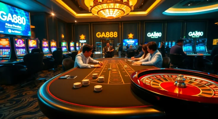Experience thrilling plays at GA888 with vibrant slots and poker action.