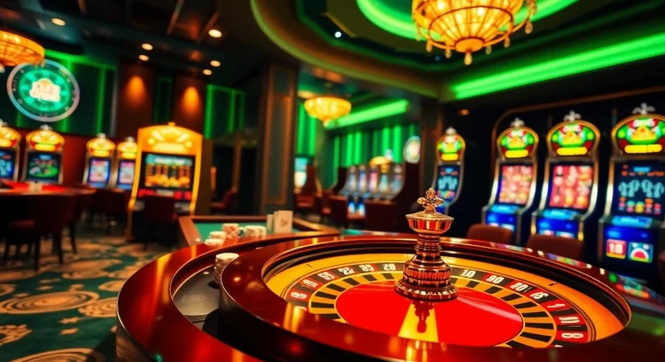 Engaging scene of qh88 online casino with vibrant gaming action, players at the table.