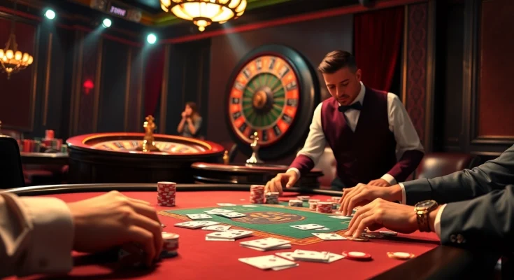 Bongdalu highlights an exciting high-stakes poker game with vibrant chips and cards on a luxurious casino table.