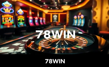 Experience the thrill of gambling at 78WIN with vibrant casino visuals and exciting gaming elements.