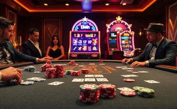 Experience the thrill of 13win as players engage at an elegant casino table.