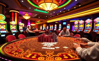 Players enjoying a Fa Chai Table Game with vibrant casino elements and strategic gameplay.
