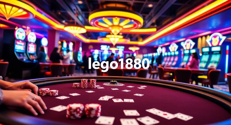 Players excitedly engage at a poker table, featuring the lego138 login for easy access to thrilling online gambling.