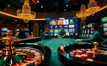 Engaging players at TR88 casino tables with vibrant chips and roulette wheels, showcasing excitement.
