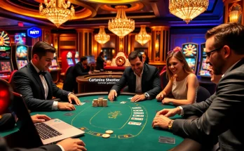 Experience the excitement at NA777 casino with players strategizing for poker wins.