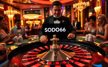 Exciting roulette action at SODO66 casino with colorful chips and players engaged in high-stakes betting.