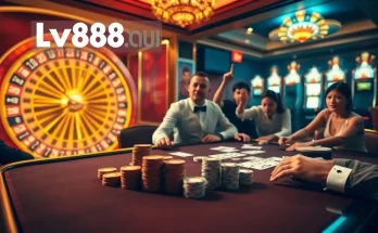 Players engaging with high-stakes poker games and roulette at LV88, the premier online gambling destination.