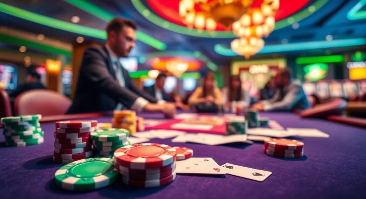 Mainkan Agen SBOBET untuk pengalaman kasino mendebarkan dengan tumpukan chip dan kartu.