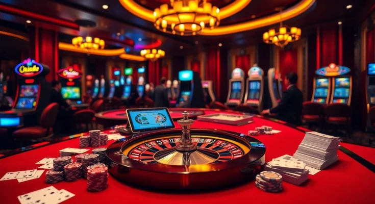 Experience high-stakes gaming with SP8 at a luxurious casino table filled with action.
