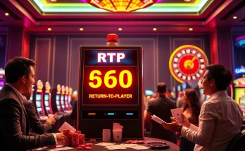 Players enjoying the RTP Slot Gacor in a luxurious casino setting, showcasing excitement and engaging gameplay.