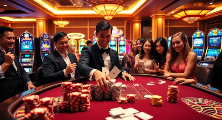 High-stakes poker scene featuring Nhacaiuytin's trusted gaming environment with thrilling action.