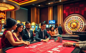 Experience the thrill of baccarat at 99ok with enthusiastic players and vibrant casino elements.