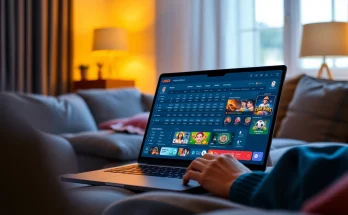 UU88 online betting experience featuring a modern laptop in a cozy setting.