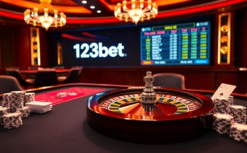 Experience the excitement of live betting with 123bet at a luxurious casino table.